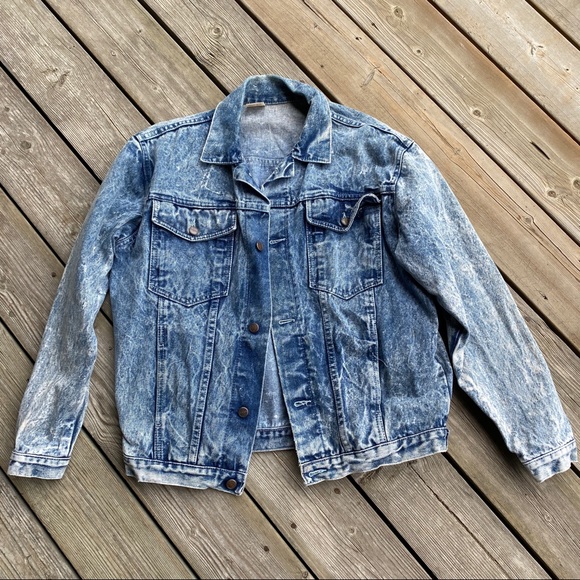 Vintage Acid-Washed Denim/Jean Jacket - Picture 1 of 8